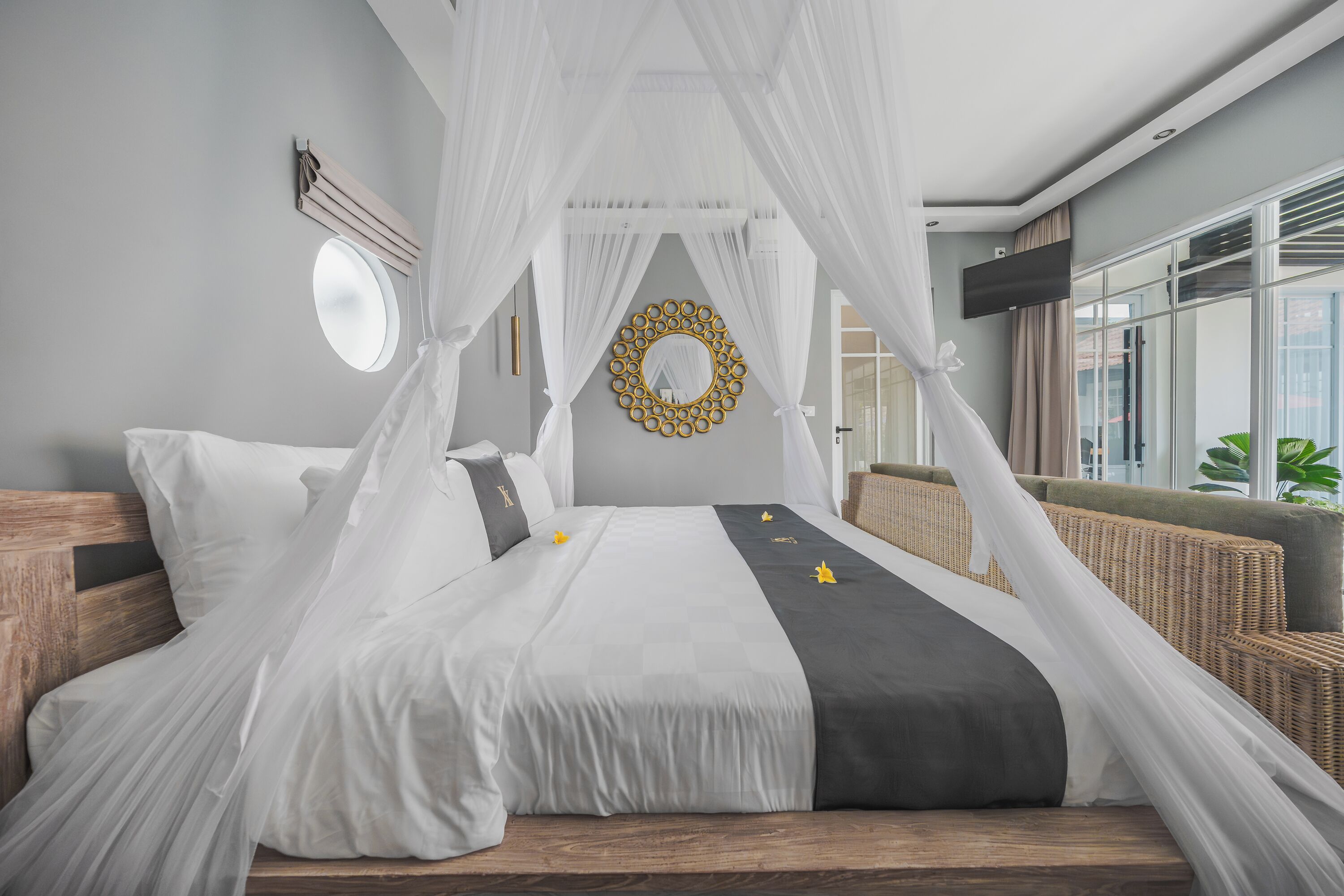 Deluxe Villa, 4 Bedrooms, Private Pool, Pool View | Egyptian cotton sheets, premium bedding, minibar, in-room safe