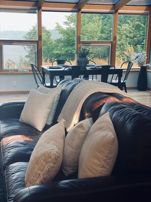 Televisión y chimenea