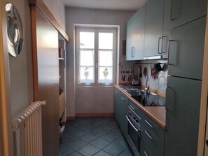 Private kitchen - Maso Tati, warm family apartment in the center of the village (Predazzo)