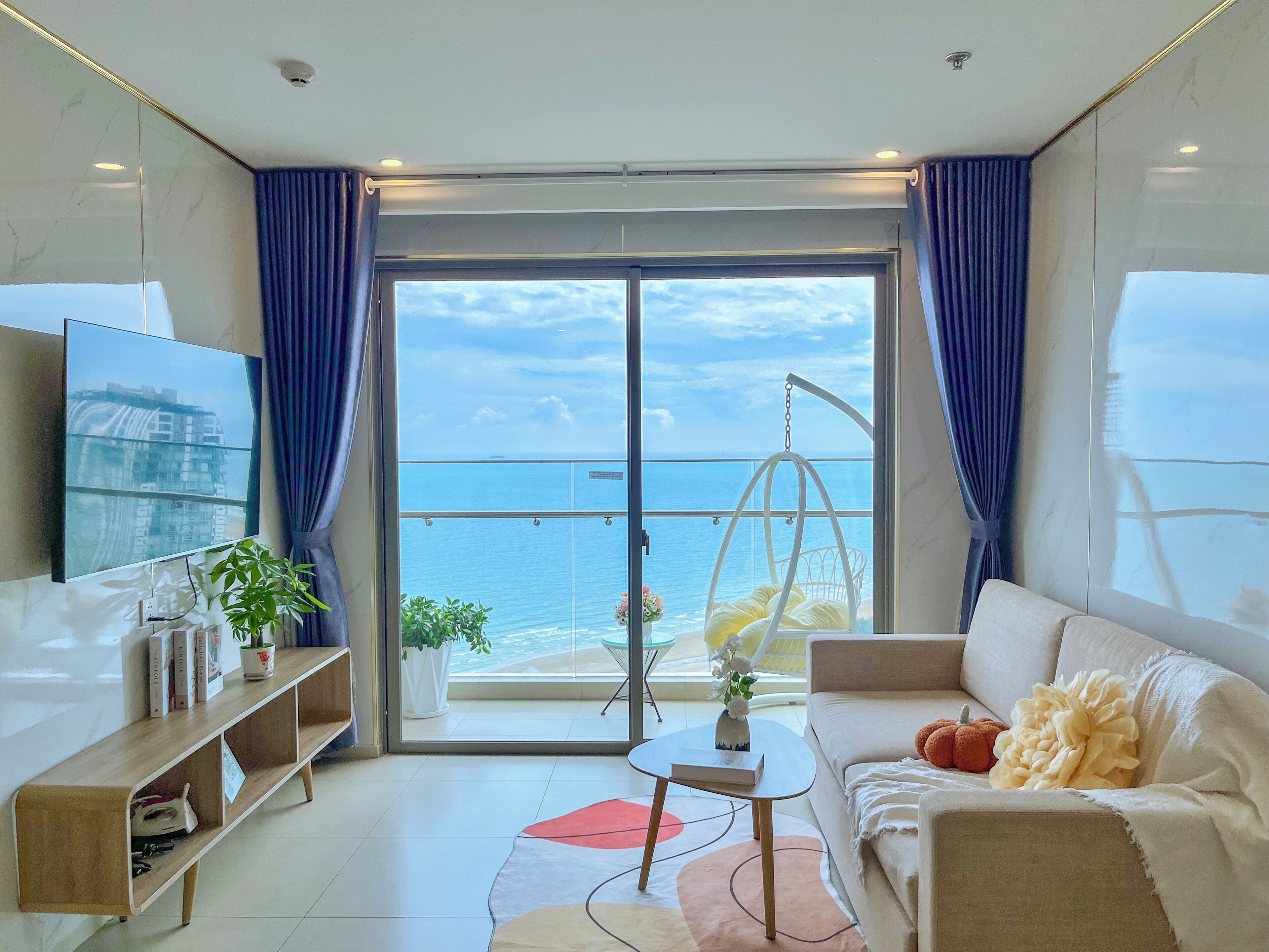 Apartment, 3 Schlafzimmer, Balkon, Strandblick | Schreibtisch, Verdunkelungsvorhänge, schallisolierte Zimmer