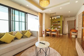 Luxury Villa | Living area - La Perle Villa (Surat Thani)