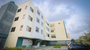 Façana frontal de l'allotjament