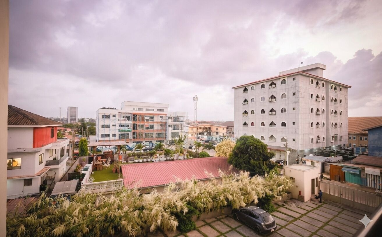 Blick von der Unterkunft