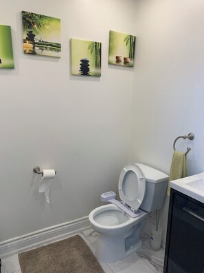 Haartrockner, Seife, Toilettenpapier