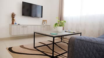 Apartment, Balkon, Stadtblick | Wohnbereich