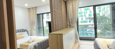 ห้องพรีเมียร์สวีท, 2 ห้องนอน, ใช้คลับเลานจ์ได้, วิวเมือง | วิวจากห้องพัก