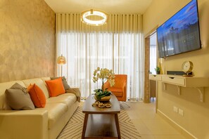 TV - Blue Palms | 1BR Condo Near Juanillo Beach (Bavaro)