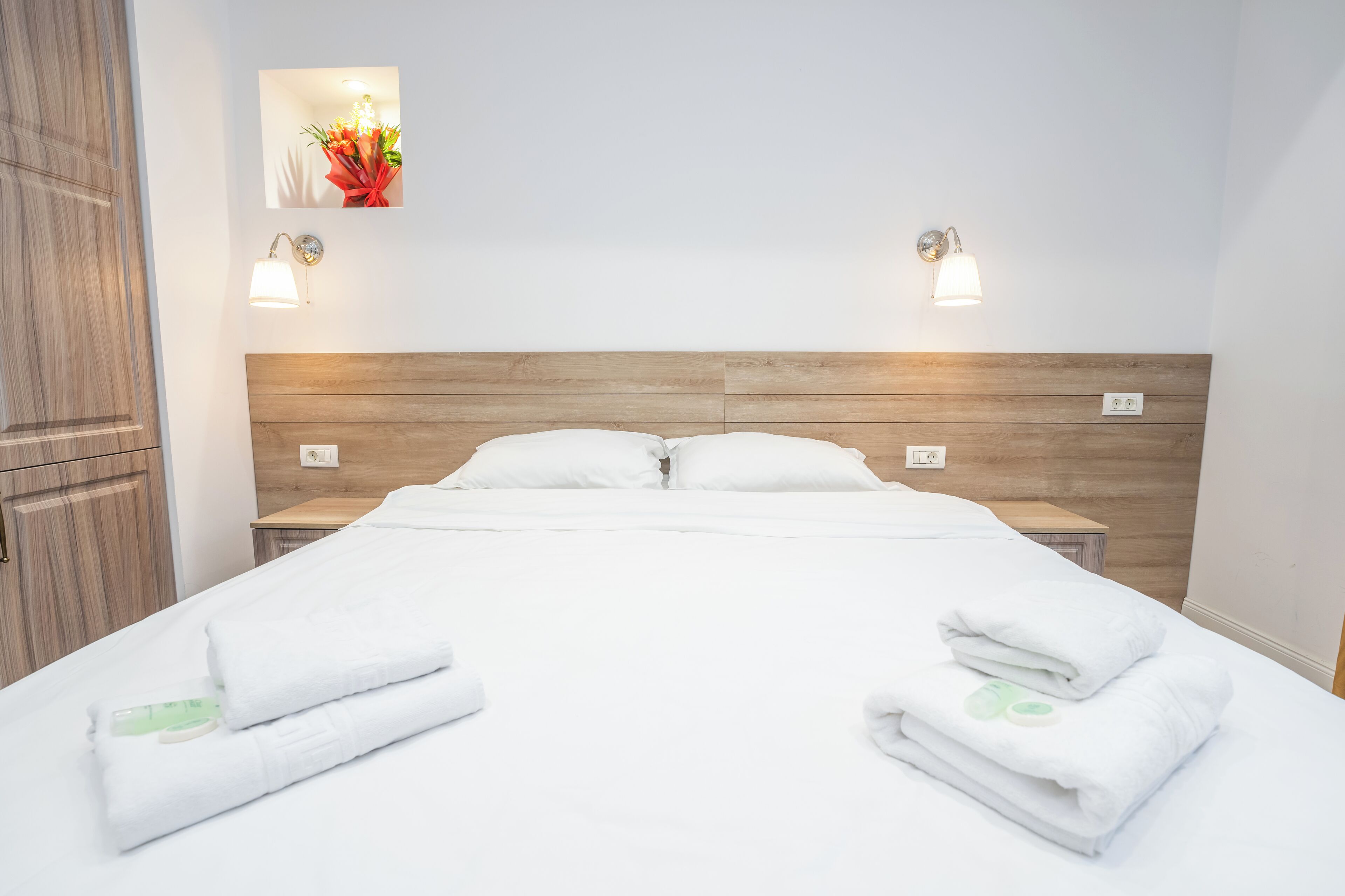 Economy Single Room | Premium bedding, desk, laptop workspace, iron/ironing board