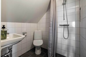 Shower, hair dryer, towels, shampoo - Charming loft apartment in the heart of Visby (Visby)