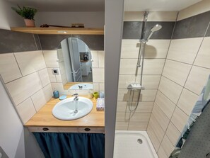 Hair dryer, towels, soap, toilet paper - L'Aigrette du Clos des Amourettes (Forges)