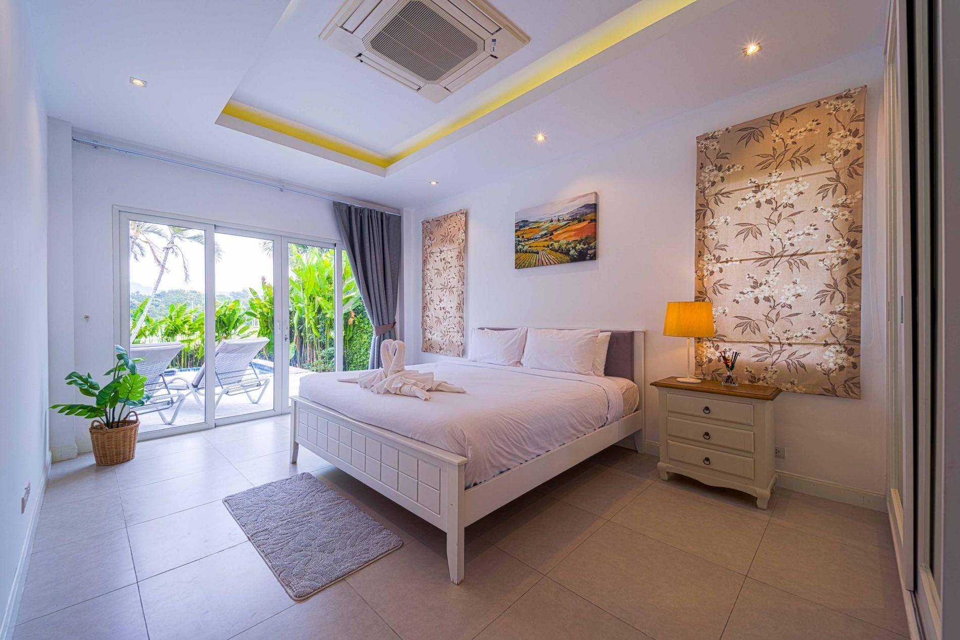 Villa, 3 habitaciones, patio, vista al jardín | Plano