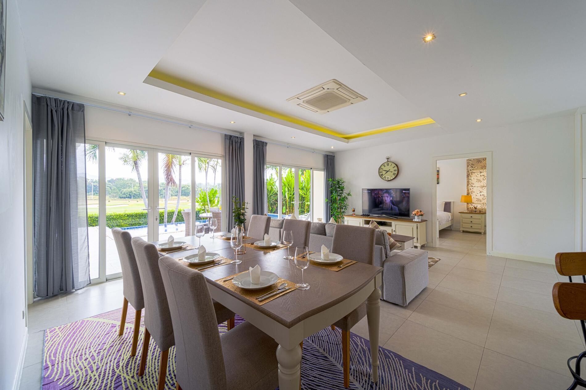 Villa, 3 habitaciones, patio, vista al jardín | Plano