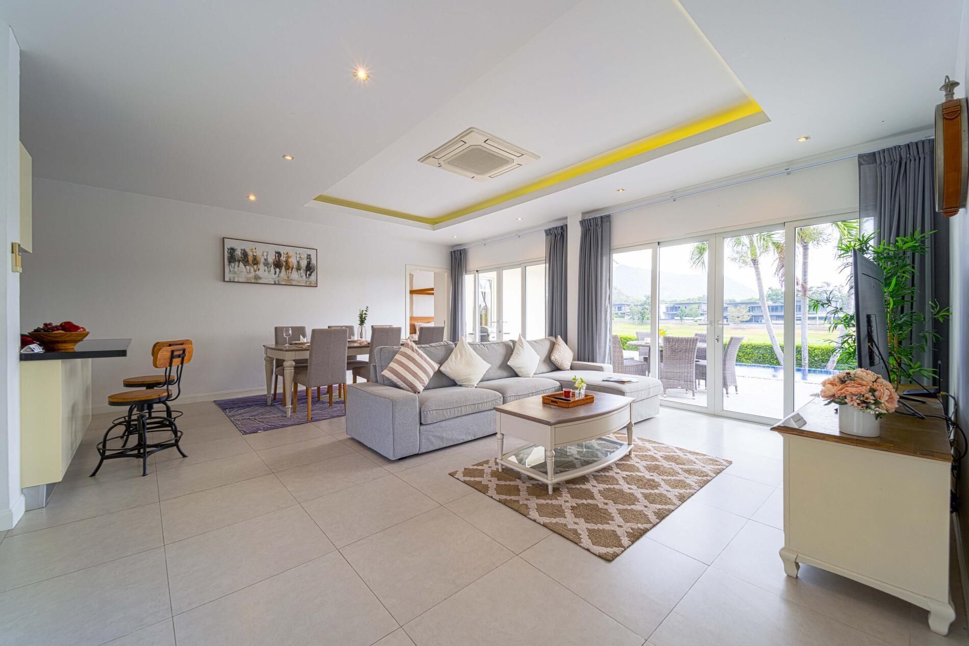 Villa, 3 habitaciones, patio, vista al jardín | Plano