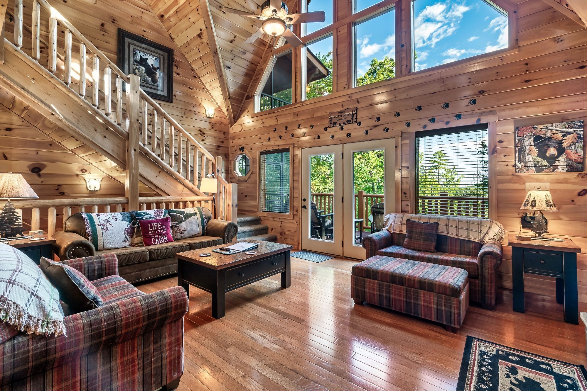 Smart TV, fireplace, video games, DVD player