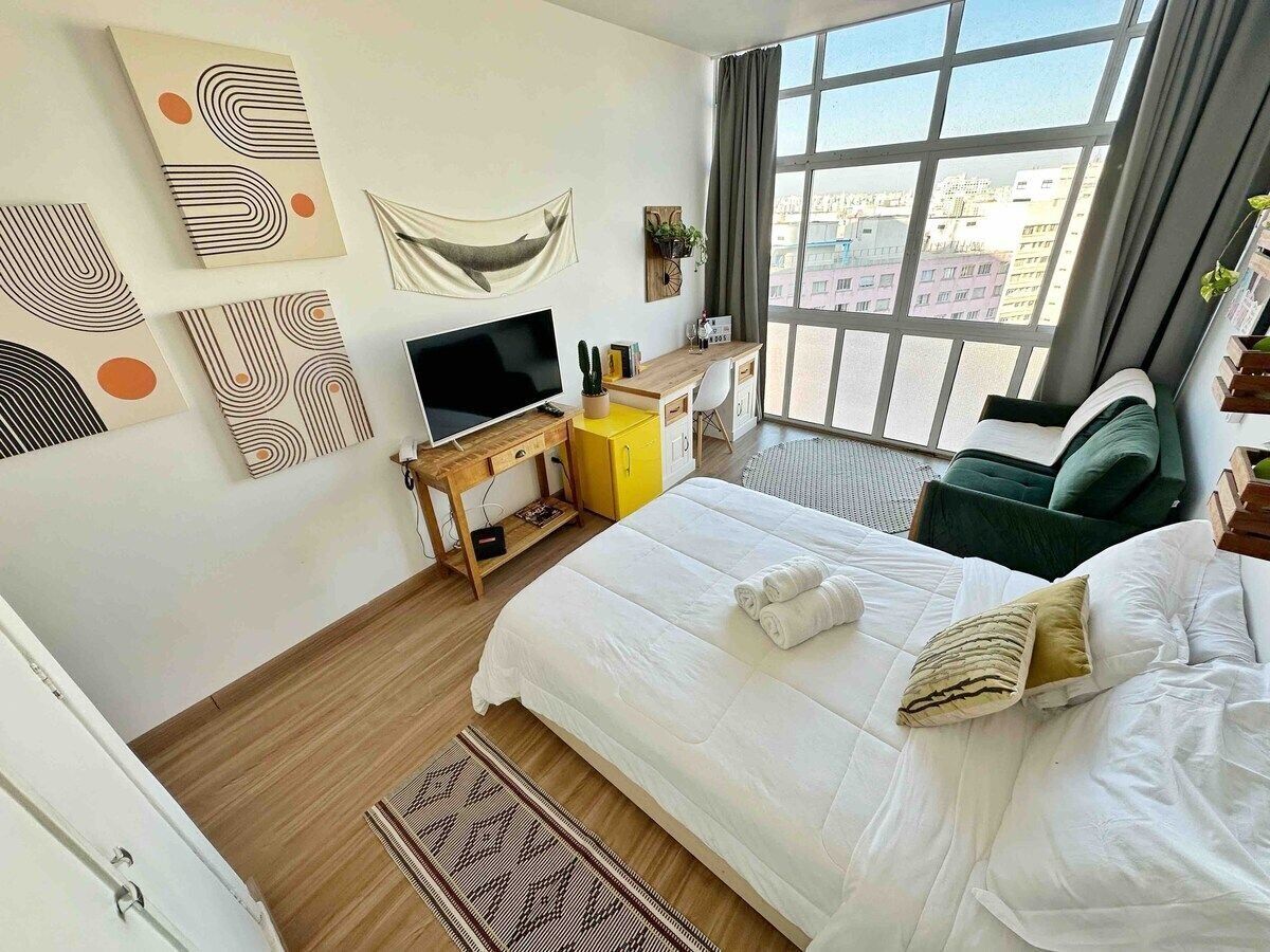 Basic-Apartment | Verdunkelungsvorhänge, Bügeleisen/Bügelbrett, kostenloses WLAN