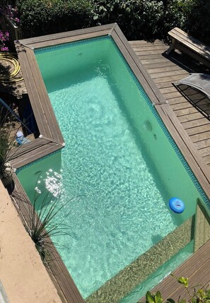 Piscine extérieure, piscine chauffée