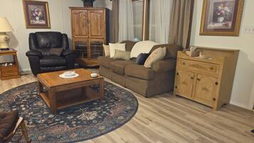 Smart TV, fireplace, video games, books