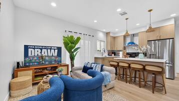 Smart TV, foosball, table tennis