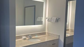 Free toiletries, hair dryer, towels