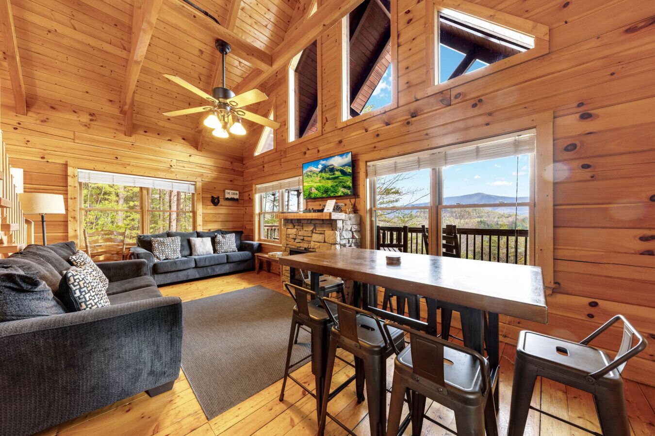 テレビ、暖炉、テレビゲーム