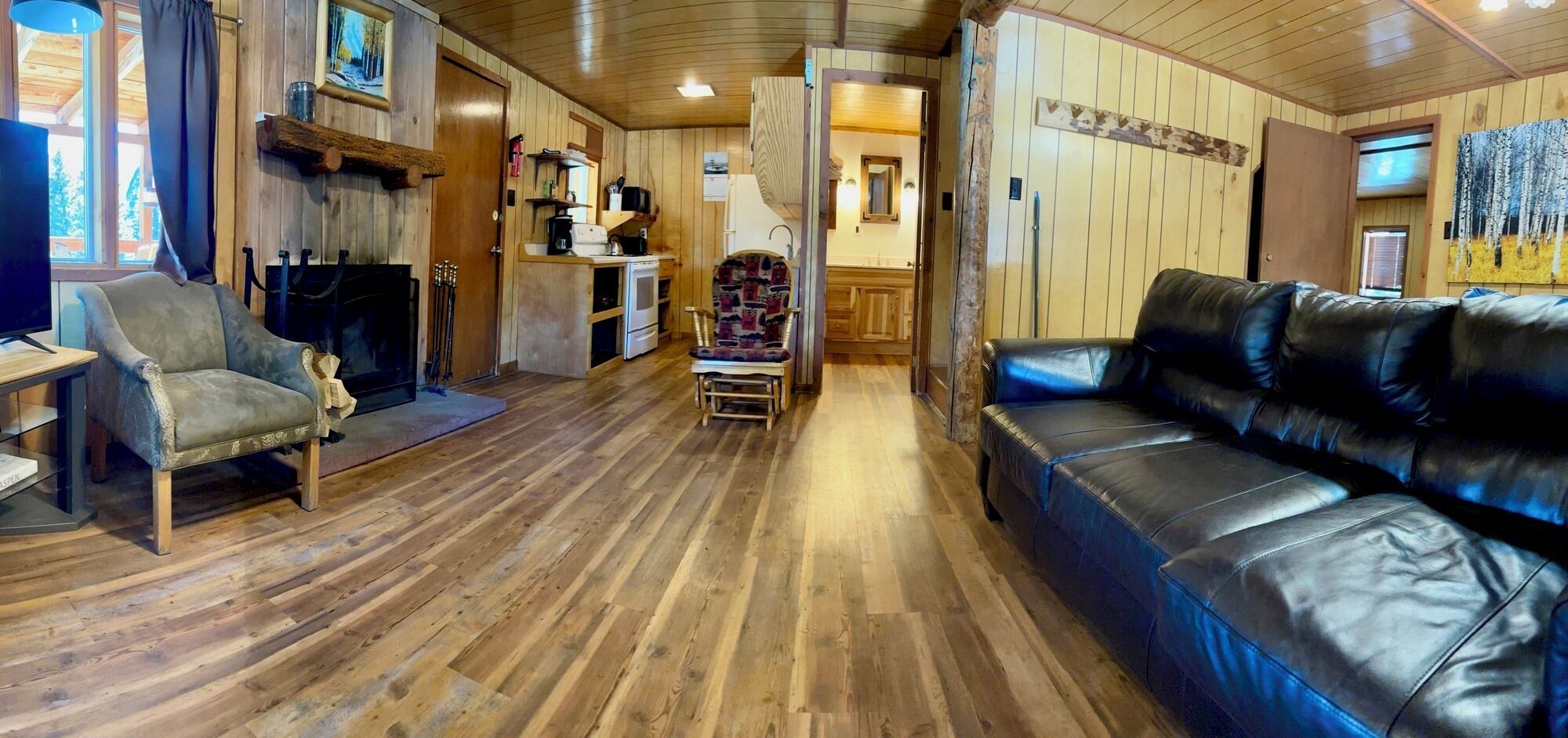 TV, fireplace, DVD player, foosball