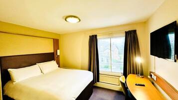 Desk, laptop workspace, iron/ironing board