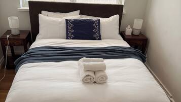 2 bedrooms, iron/ironing board, travel crib, free WiFi