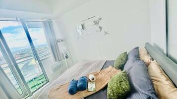 2 quartos, roupa de cama, acesso para cadeiras de rodas