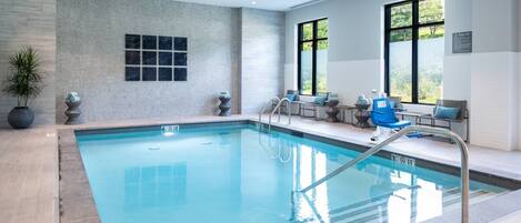 Indoor pool, a heated pool