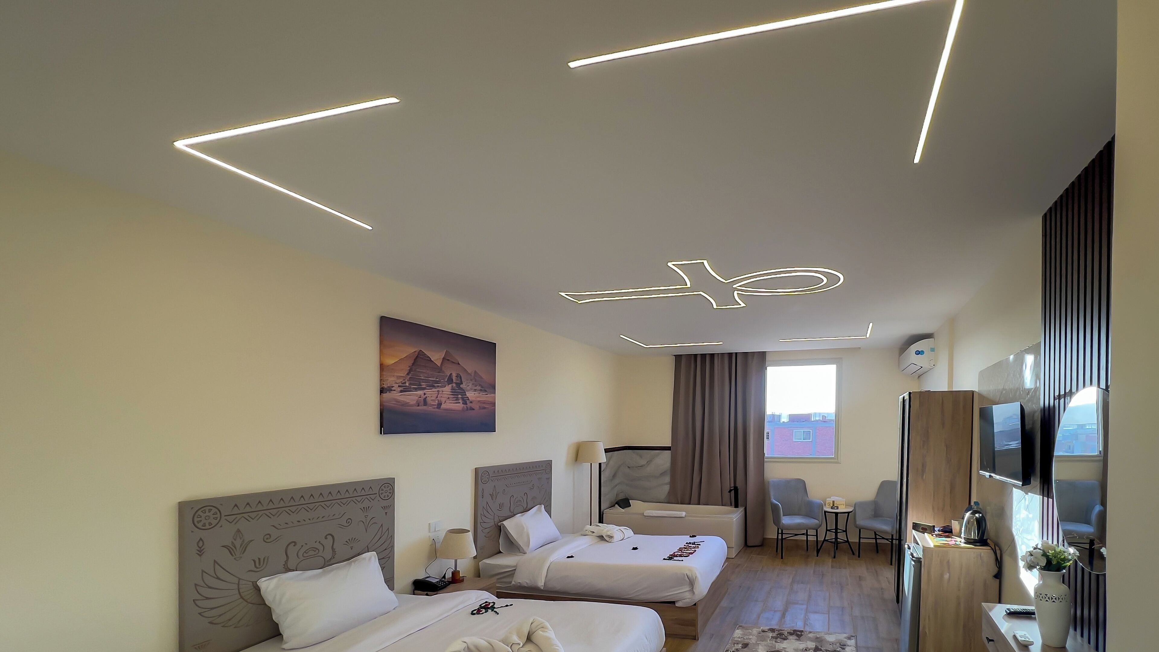 Deluxe Double Room, Hot Tub, Mountain View | In-room safe, desk, laptop workspace, soundproofing