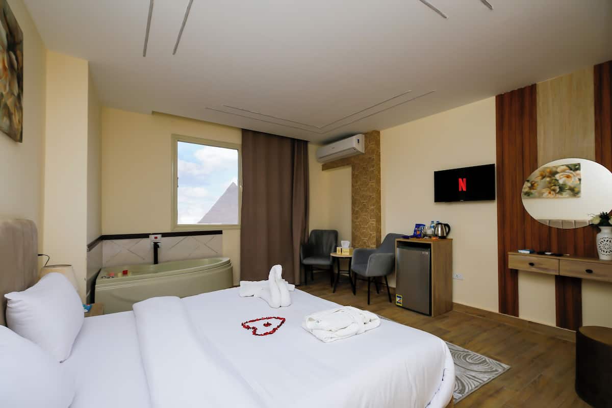 Deluxe Double Room, 1 King Bed, Bathtub, Mountain View | View from room