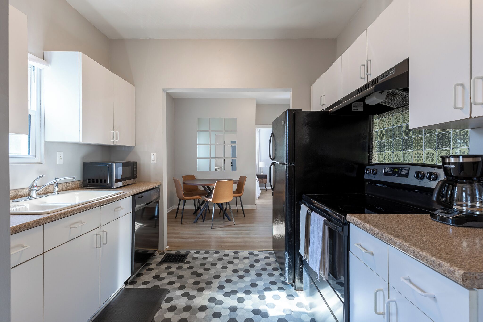 Microwave, oven, stovetop, dishwasher