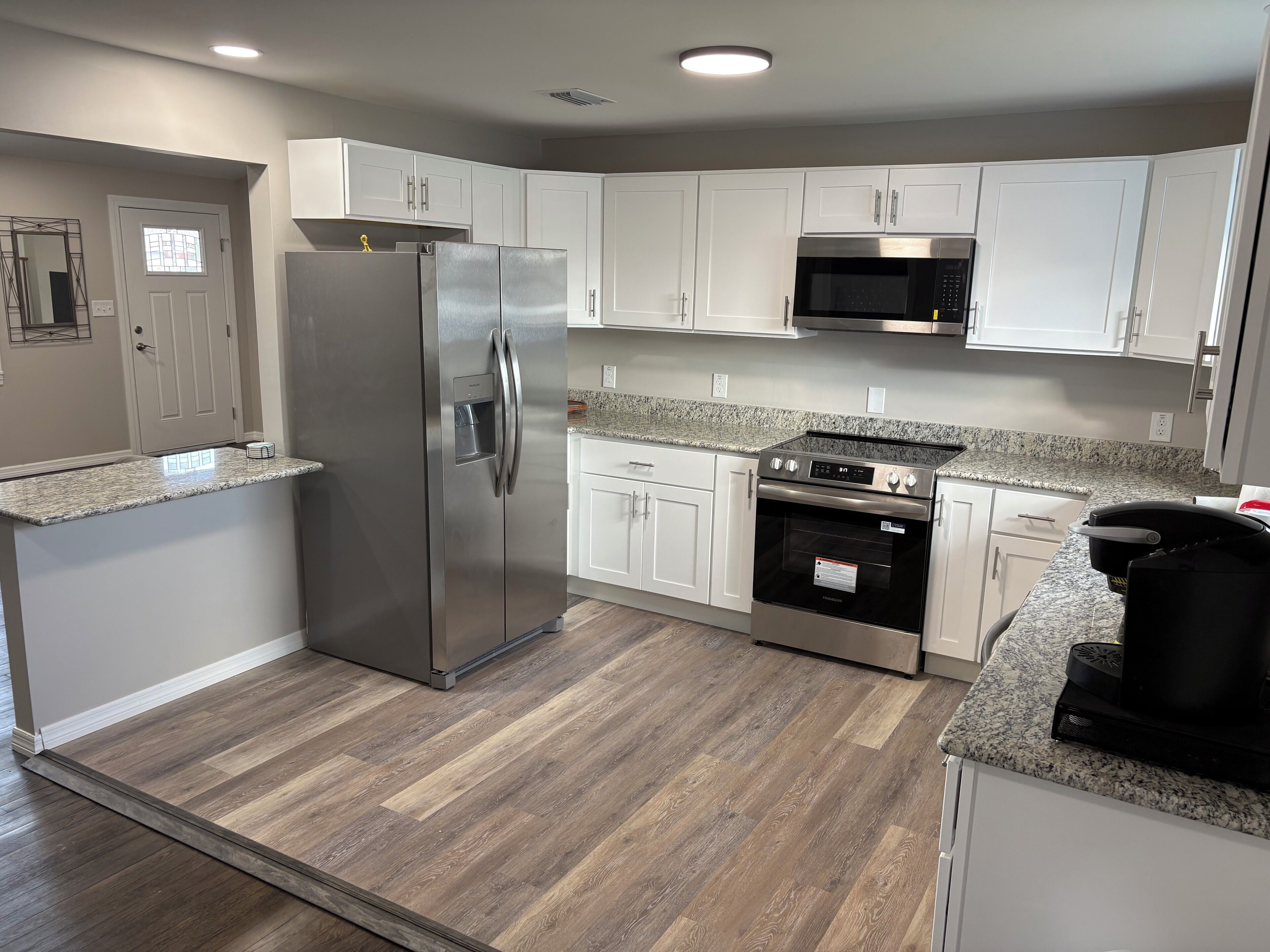 Microwave, oven, stovetop, dishwasher