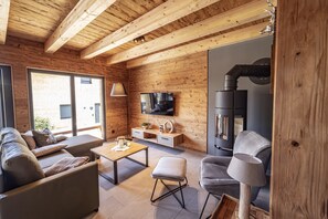 Living room - Chalet Eigener Sauna im Vital Camp Bayerbach (Bayerbach)