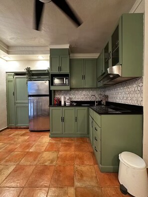 Private kitchen - Isla Verde Beach Studio with Pool & Parking! A2 (Carolina)