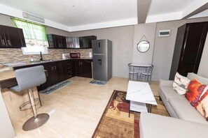 Living area - Tranquil 2-bedroom apartment with AC in charming Roseau (Roseau)