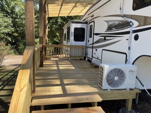 Property grounds - RV #1 - delightful 1-bdrm, 3 slide out, covered deck, at Lake Livingston Tx  (Onalaska)