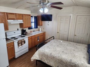Iron/ironing board, free WiFi, bed sheets - Cozy 1 room tiny home studio  in lovely Breckenridge with covered front porch! (Breckenridge)