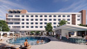 Outdoor pool - Caravan Court Hotel (Arlington)