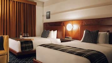 Egyptian cotton sheets, premium bedding, down comforters, minibar