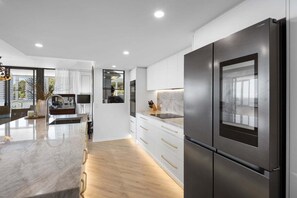Coffee/tea maker, fridge, microwave, oven - Burleigh Penthouse - Steps From The Beach (Gold Coast)