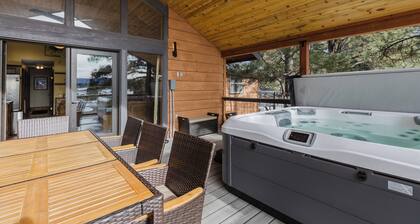 Spacious Mountain Escape w/ Deck, Hot Tub, Views & Room for 12