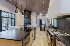 Fridge, microwave, oven, stovetop - Secluded Luxury Home | Forest Views, Firepit, Dog Bath, Chef's Kitchen (Pagosa Springs)