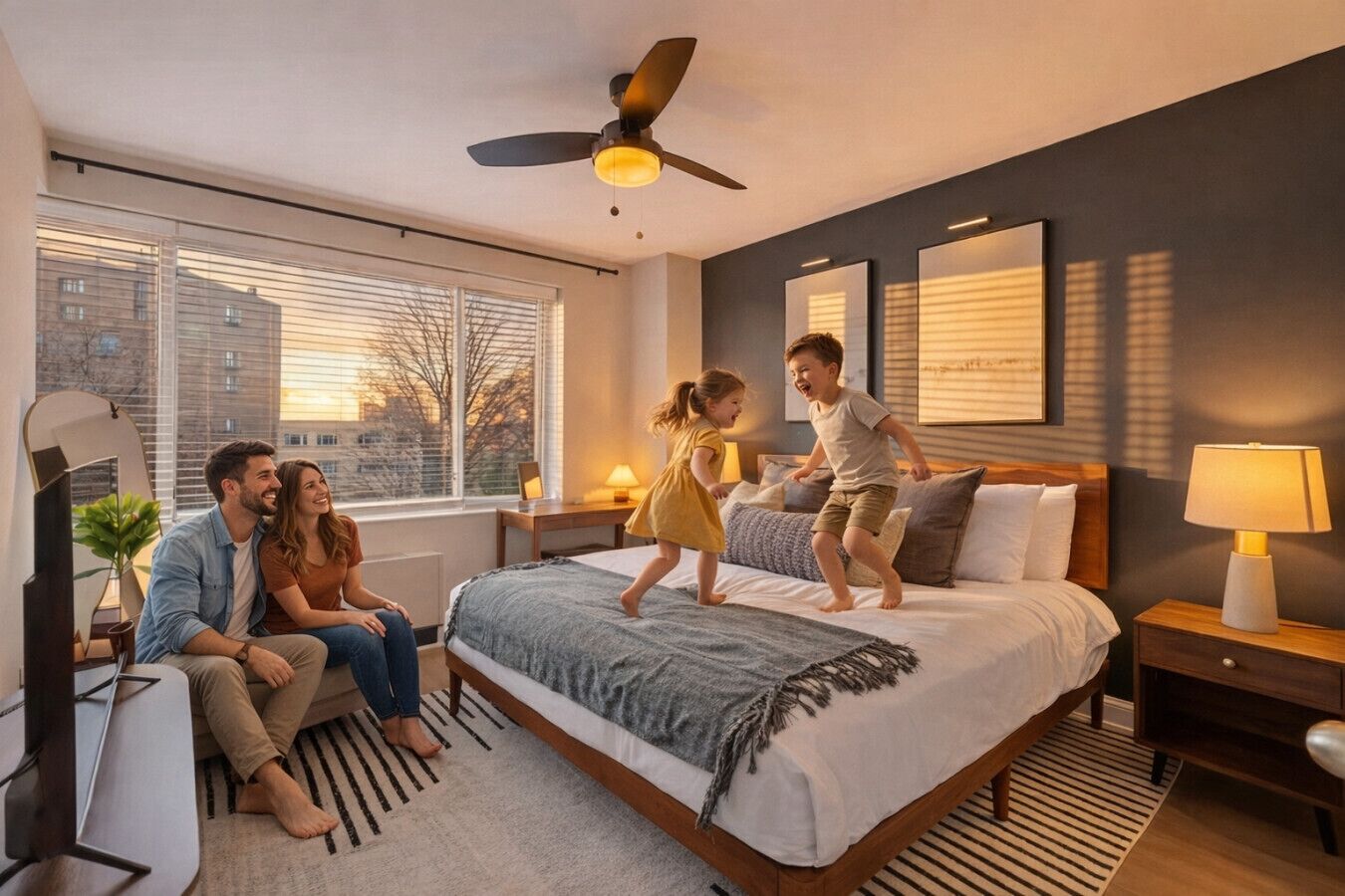 1 bedroom, desk, iron/ironing board, WiFi