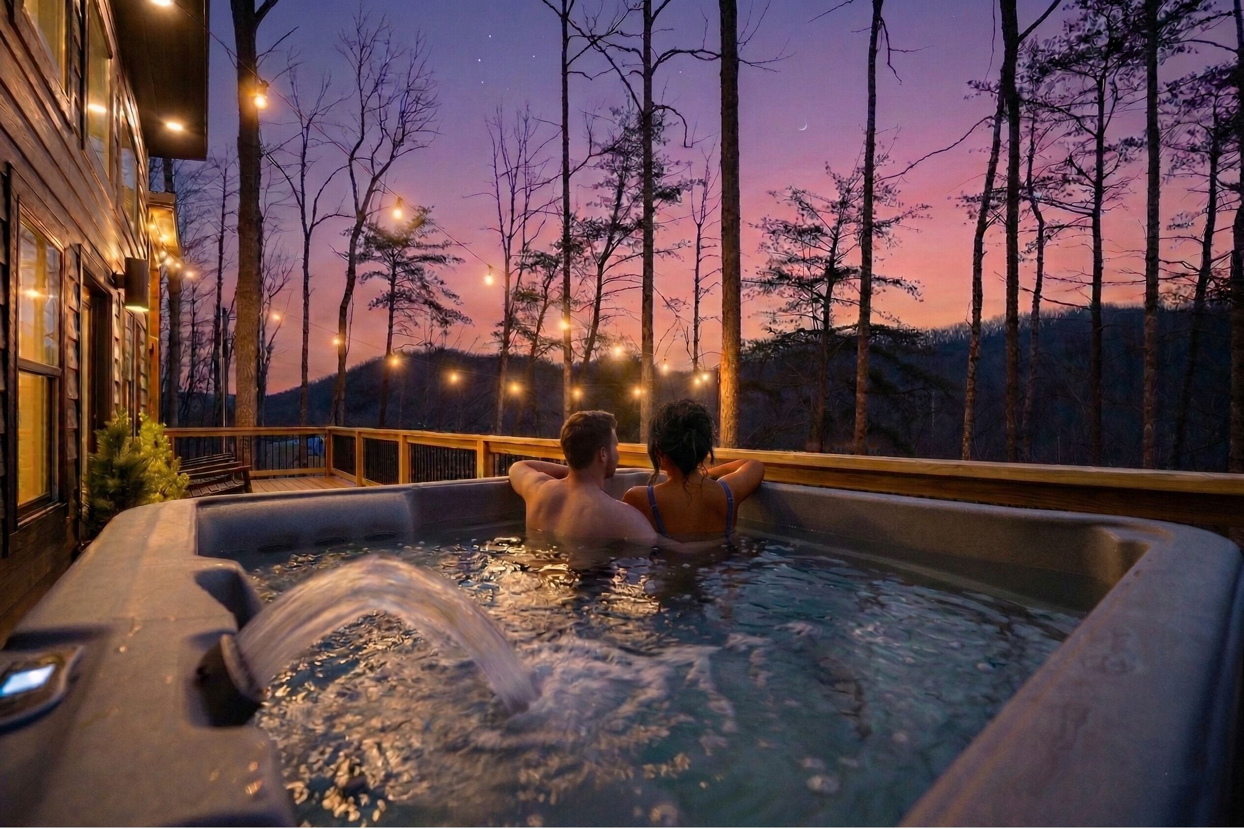 Outdoor spa tub