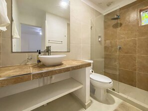 Shower, hair dryer, shampoo - Playa del Carmen 3BR Apt - Pool & Garden (Playa del Carmen)