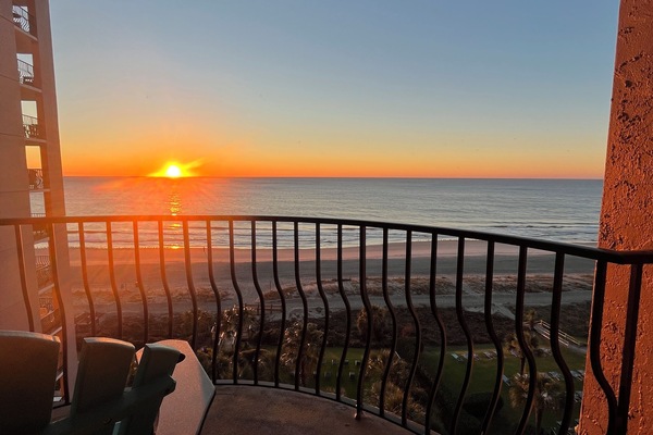 View from balcony depending on the time of year and location of the sun