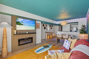 Smart-TV, Kamin, Videospiele
