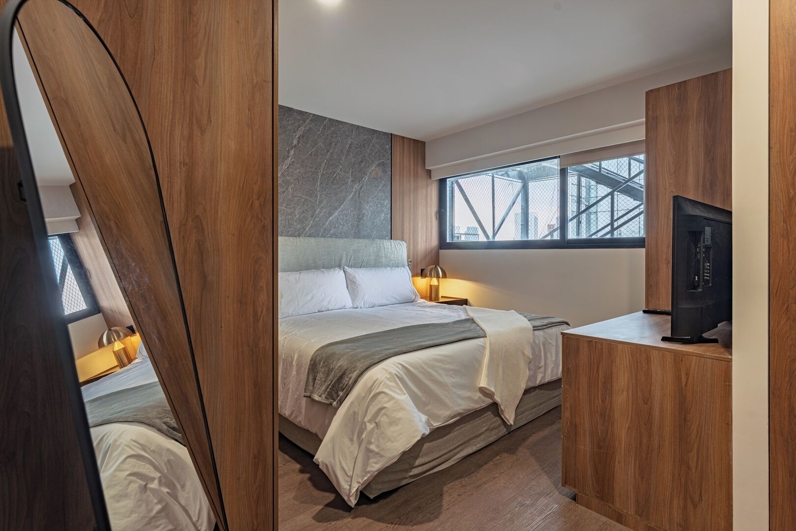 1 habitación y ropa de cama 