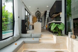 Basic Villa | Living area | TV, streaming services - Villa Sapta (Cemagi)